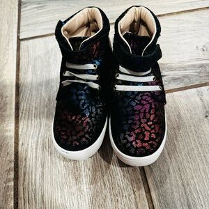 Monkey Feet Black and Purple Kids' Sneakers